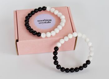 Yin Yang Energy Balance Crystal Bracelet, Spiritual Support 15