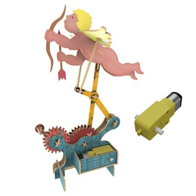 DIY Ilo Build 3D Mechanical Wooden Model Cupid, 0226,14x18x23cm