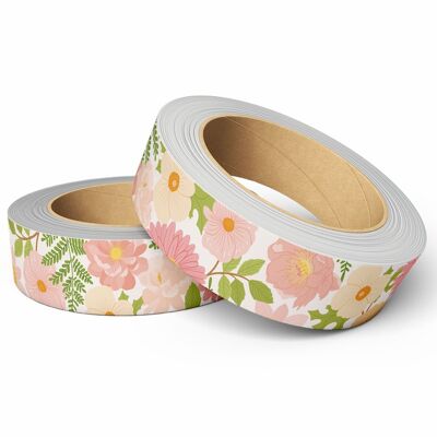 Washitape fleurs rose tendre