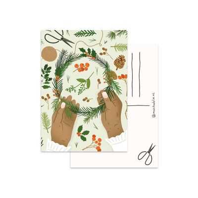 Cartolina d'auguri/Cartolina di Natale - illustrazione fatta a mano