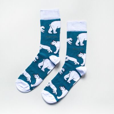 Polar Bear Socks | Bamboo Socks | Light Blue Socks