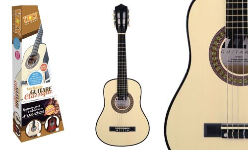 WS - Guitare - 1/4 - Classique - 620608YY - 75 cm - Naturel - Idéale Pour Les Débutants - 3 Mois d'Abonnement à iMusic-School Offerts - Guitare Pour Enfant - Tilleuil et Erable - IZZY - À Partir de 5 Ans