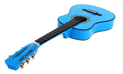 WS - Guitare - 4/4 - Classique - 622605BL - 99 cm - Bleu - Idéale Pour Les Débutants - 3 Mois d'Abonnement à iMusic-School Offerts - Guitare Pour Enfant - Tilleuil et Erable - IZZY - À Partir de 12 Ans