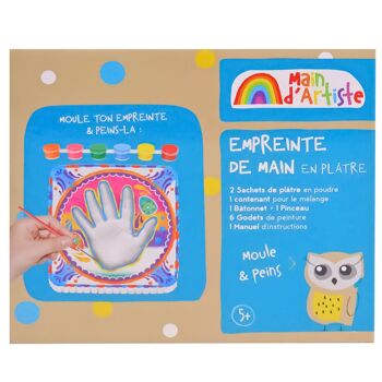 MAIN D'ARTISTE - Kit de Création Empreinte de la Main - Loisir Créatif - 730201 - Moulage - Peinture - Platre - Fête des Mères - Fête des Pères - Activités Manuelles - Kit Complet - À Partir de 5 ans 3