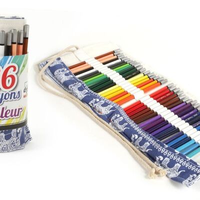 MAIN D'ARTISTE - 36 Crayons de Couleurs - Loisir Créatif - 030097 - Coloriage - Multicolore - Trousse - Créativité - Activités Manuelles - Kit Complet - À Partir de 5 ans
