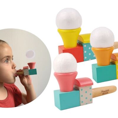 PLANÈTE BOIS - Pipe Avec Balle Volante - FSC - 030150 - 1 pièce - Couleur Aléatoire - Bois - Jeu Pour Enfant - Récréation - À Collectionner - 6 cm x 6 cm - À Partir de 3 Ans