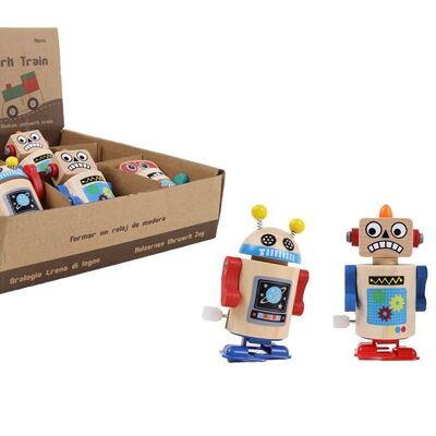 PLANÈTE BOIS - Robot Marcheur - FSC - 030168 - 1 pièce - Modèle Aléatoire - Bois - Jeu Pour Enfant - Récréation - À Collectionner - 9 cm x 5 cm - À Partir de 3 Ans