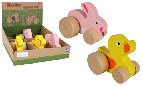 PLANÈTE BOIS - Animal À Roulette - FSC - 030187 - 1 pièce - Modèle Aléatoire - Bois - FSC - Jeu Pour Enfant - Récréation - Pâques - 10 cm x 8 cm - À Partir de 12 Mois