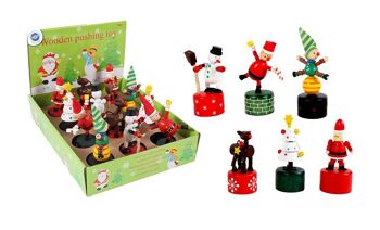 PLANÈTE BOIS - Personnage De Noël Articulé - FSC - 030161 - 1 pièce - Modèle Aléatoire - Bois - Jeu Pour Enfant - Noël - À Collectionner - Kermesse - 11 cm x 5 cm - À Partir de 3 Ans 1