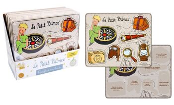 PLANÈTE BOIS - Puzzle Aviateur - Jeu Educatif - Le Petit Prince - 865004 - 6 Pièces - Multicolore - Bois - Jeu Pour Enfant - Puzzle Enfant - 21,5 cm x 17,5 cm - À Partir de 18 Mois 1