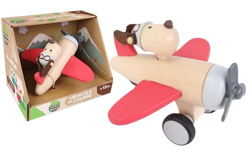 PLANÈTE BOIS - Avion - FSC - 030197 - 1 pièce - Modèle Aléatoire - Bois - Jeu Pour Enfant - Planneur - Jouet Durable - 12 cm x 8 cm - À Partir de 12 Mois