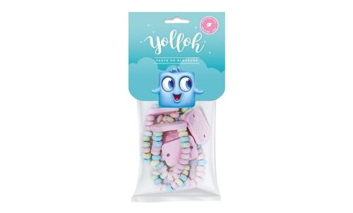 YOLLOH - Sachet Bonbon Watches - Sans Gelatine - 320019 - Pastel - Fraise - Croquant - 1 sachet de 70 Gr - Anniversaire - Enfant - Adulte - Collier - Bracelet - Montre