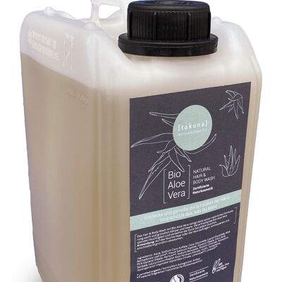 Detergente per capelli e corpo | Tanica di ricarica da 10 litri di aloe vera biologica