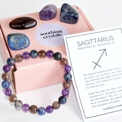 Kit cristalli burattati SAGITTARIUS, regalo pietre SAGITTARIUS