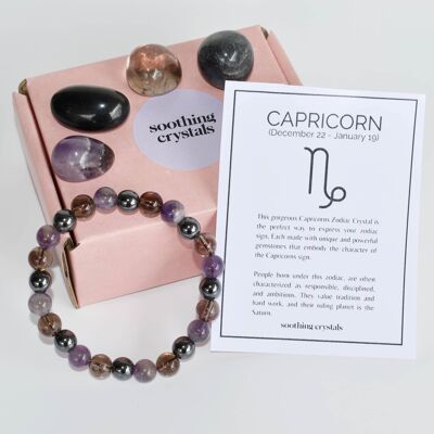 Kit de cristales caídos CAPRICORNIO, regalo de piedras CAPRICORNIO