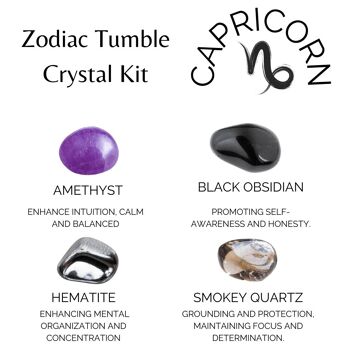 CAPRICORN Tumbled Crystals Kit, CAPRICORN Stones Gift 2