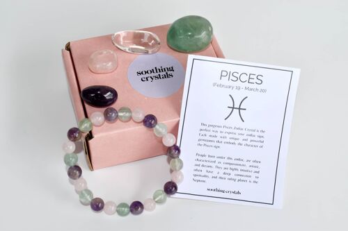 PISCES Tumbled Crystals Kit, PISCES Stones Gift, Zodiac Set