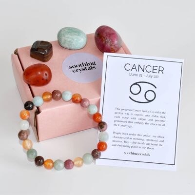 CANCER Tumbled Crystals Kit, CANCER Stones Gift, Zodiac Set