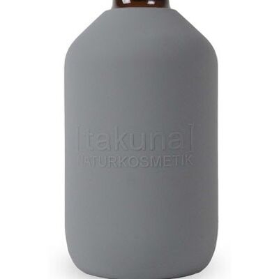 Funda protectora gris piedra | Reutilizable y sin BPA, para botella de vidrio Takuna de 250 ml