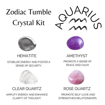AQUARIUS Tumbled Crystals Kit, AQUARIUS Stones Gift 2