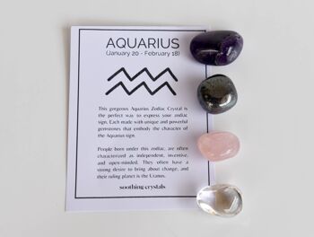 AQUARIUS Tumbled Crystals Kit, AQUARIUS Stones Gift 5