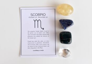 SCORPIO Tumbled Crystals Kit, SCORPIO Stones Gift 5