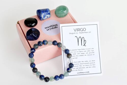 VIRGO Tumbled Crystals Kit, VIRGO Stones Gift, Zodiac Set