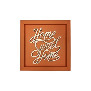 HOME SWEET HOME - carte illustrée lettrage en bois 1