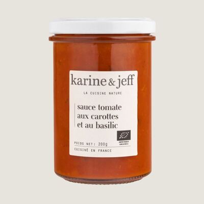 Sauce tomate aux carottes et au basilic