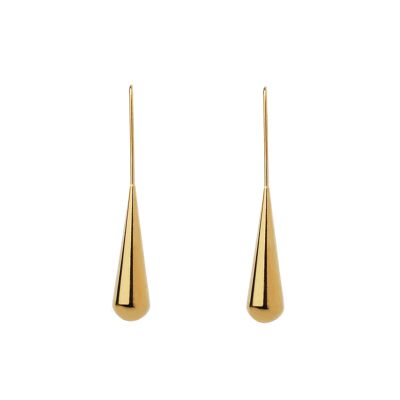 Stainless Steel Earring With Cone Drop