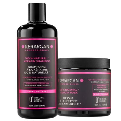 Kerargan - Dúo Champú y Mascarilla Queratina - 2x500ml