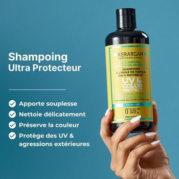 Kerargan - Shampoing Protecteur UV & Couleur à l'Huile de Marula - 500ml 3