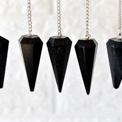 Black Tourmaline Pendulum, Crystal Pendulum (Resolving and Cleansing)