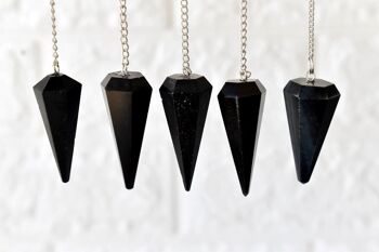 Black Tourmaline Pendulum, Crystal Pendulum (Resolution and Cleansing) 1