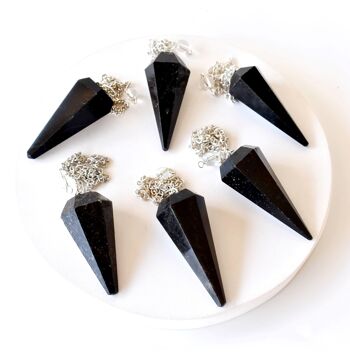 Black Tourmaline Pendulum, Crystal Pendulum (Resolution and Cleansing) 3