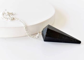 Black Tourmaline Pendulum, Crystal Pendulum (Resolution and Cleansing) 5