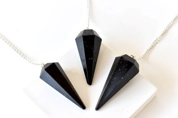 Black Tourmaline Pendulum, Crystal Pendulum (Resolution and Cleansing) 6