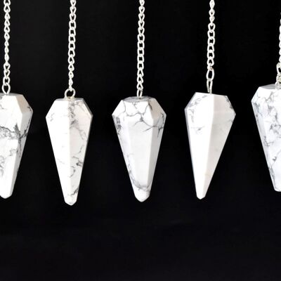 Howlite Pendulum, Crystal Pendulum (Inspiration and Balance)