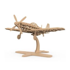 DIY Ilo Build 3D Modèle en bois P-51 Mustang, NUI-101, 34 × 30,6 x 20 cm