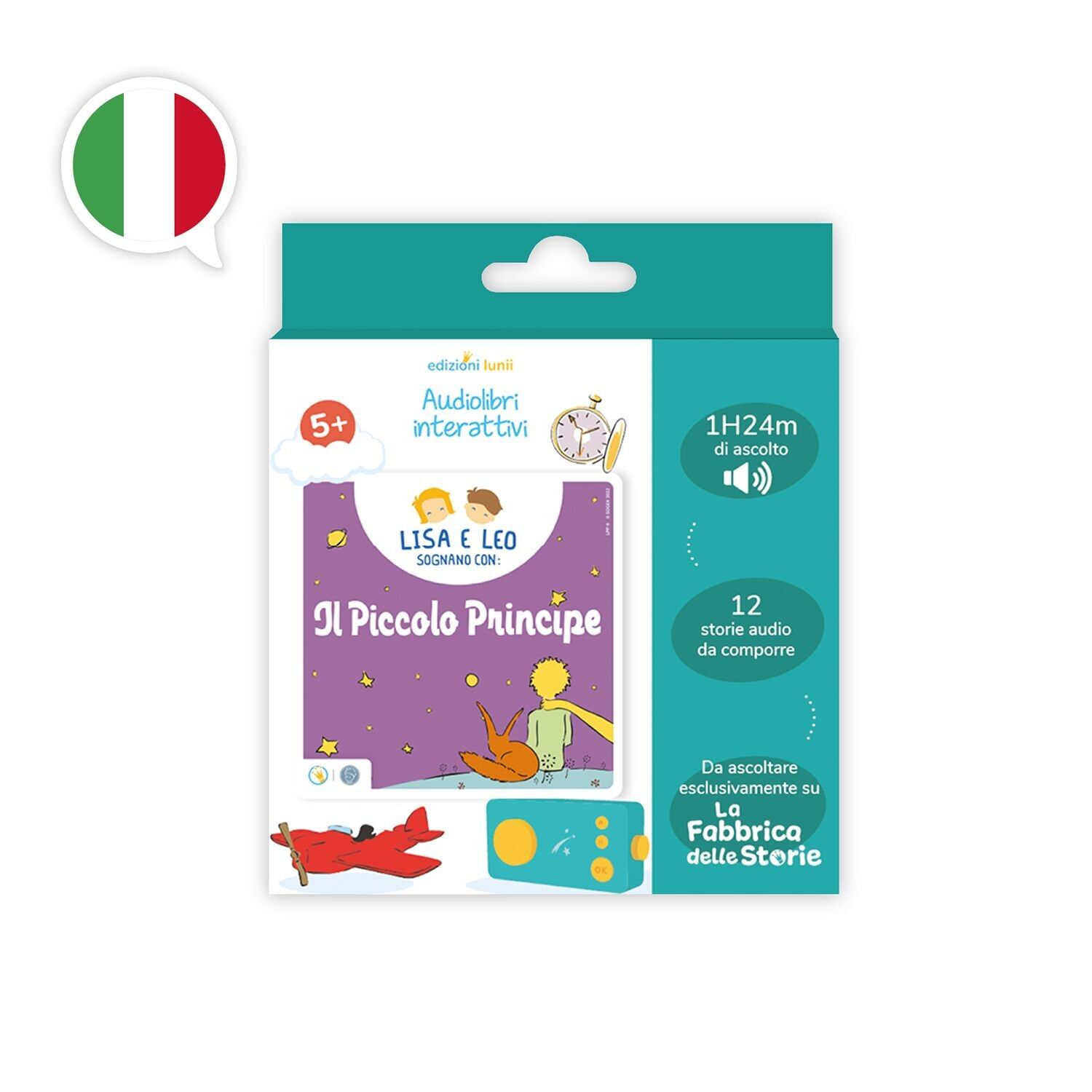 Cofanetto with audiobook Lisa and Leo sognano with the Piccolo Principe | Story of the collection on the Fabric of the Story