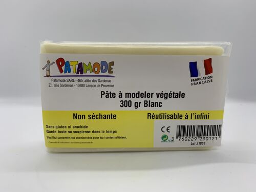 Pâte végétale non séchante pain 300 gr blanc