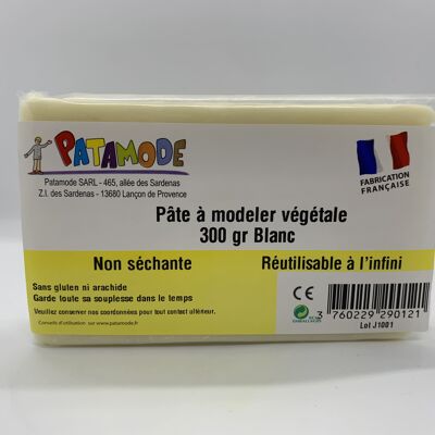 Pâte végétale non séchante pain 300 gr blanc