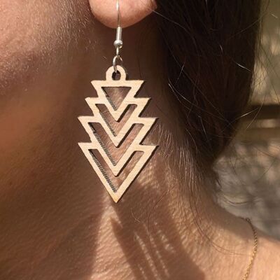 Boucles d'oreilles Triangles | En Bois