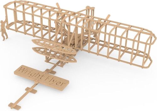 DIY Ilo Build 3D Houten Modelbouw Wright Flyer, NUI-102, 38x34x6cm
