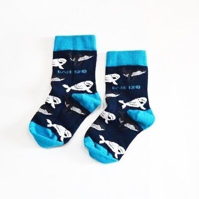 Whale Socks | Kids Bamboo Socks | Navy Socks | Oceans Socks