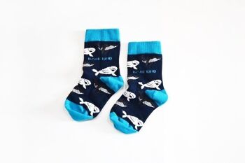 Chaussettes baleines | Chaussettes en bambou pour enfants | Chaussettes Marine | Chaussettes Océans 1