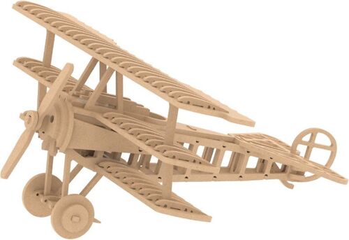 DIY Ilo Build 3D Houten Modelbouw Fokker Dr.1, NUI-103, 23x19x16cm