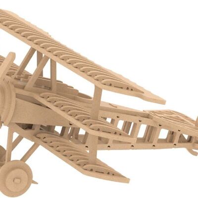 DIY Ilo Build 3D Wooden Model Building Fokker Dr.1, NUI-103, 23x19x16cm