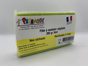 Pâte végétale non séchante pain 300 gr vert 1