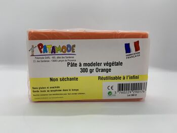 Pâte végétale non séchante pain 300 gr orange 1